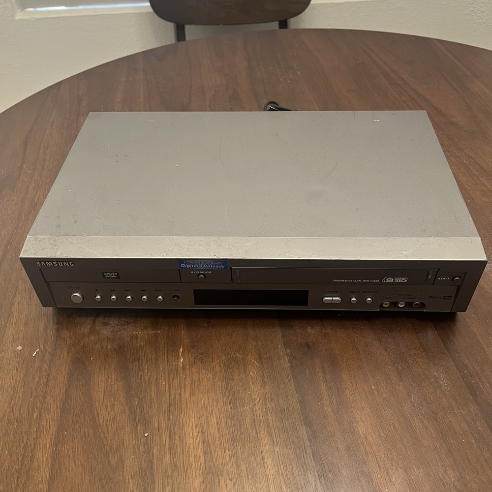 Samsung DVDV3500-DVD/VCR Combo VHS Dual Deck Combi Prog ,R.Control(Part/Repair)